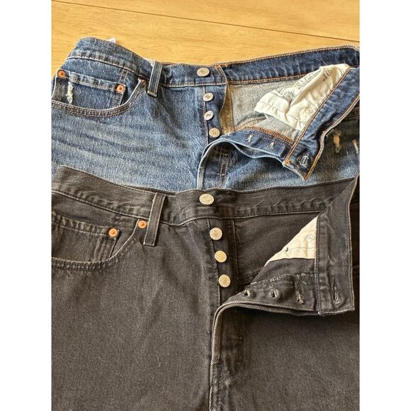 Levi's 501 Button Fly Womens Jean Shorts Sz 31 Denim & Black MSRP $59 Lot Of 2 - Picture 9 of 16